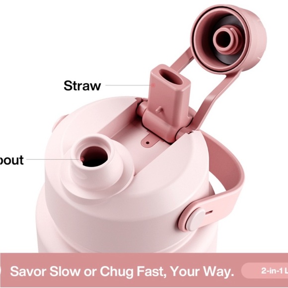 Powcan 26oz Pink Water Bottle - Picture 4 of 5